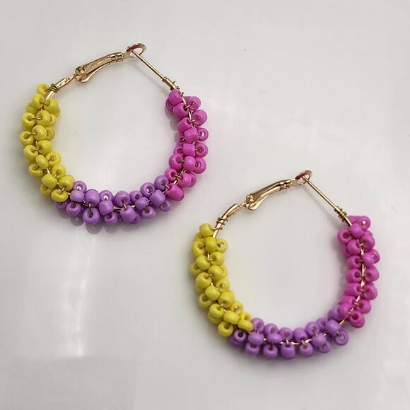 Boho Beaded Earrings - Picture 1 of 3